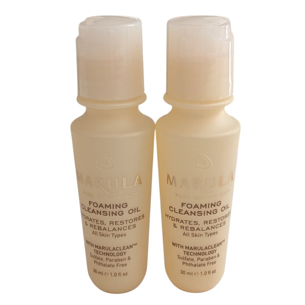 Marula Foaming Cleansing Oil 1 Fl oz / 30 ml Lot of 2 Travel Size